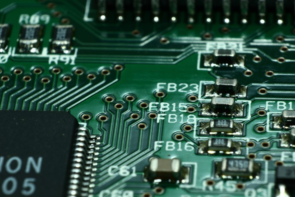 Technology Section Link. Picture of an electrical PCB Board